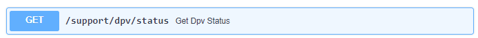 GET /support/dpv/status swagger view