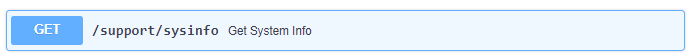 GET /sysinfo swagger view