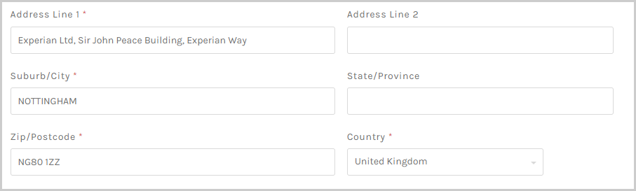 BigCommerce - Populated Address