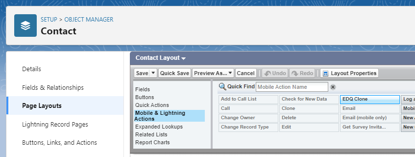 Mobile & Lightning Actions