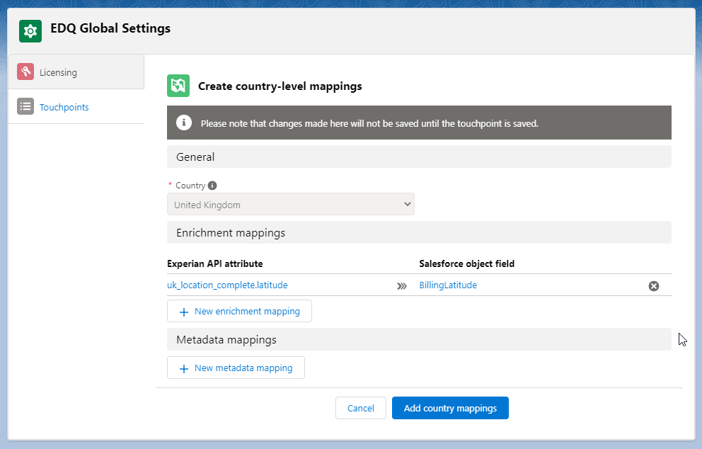 Enrichment mappings