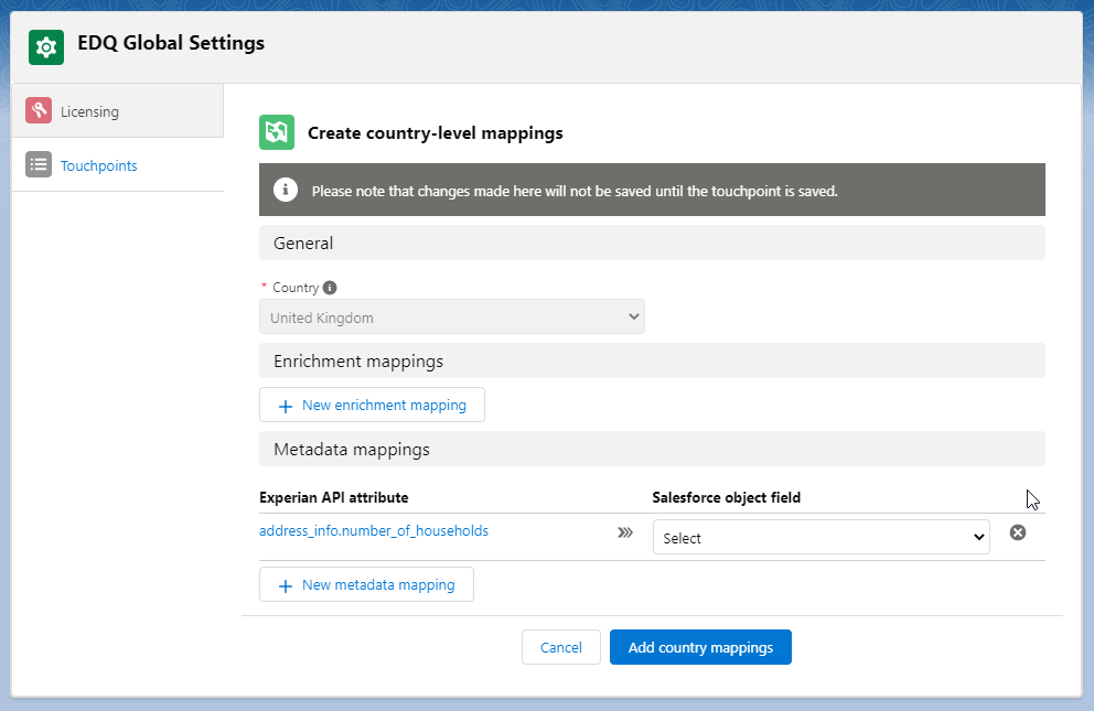 Metadata mappings