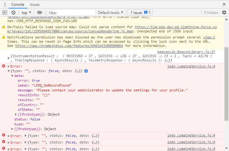 Frontend Console Logging