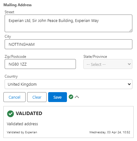 Expandable validation status